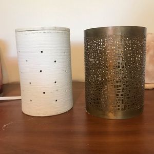 Scentsy warmer with metal overlay
